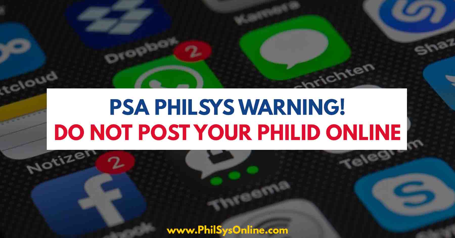 do not post philippine national id card on social media