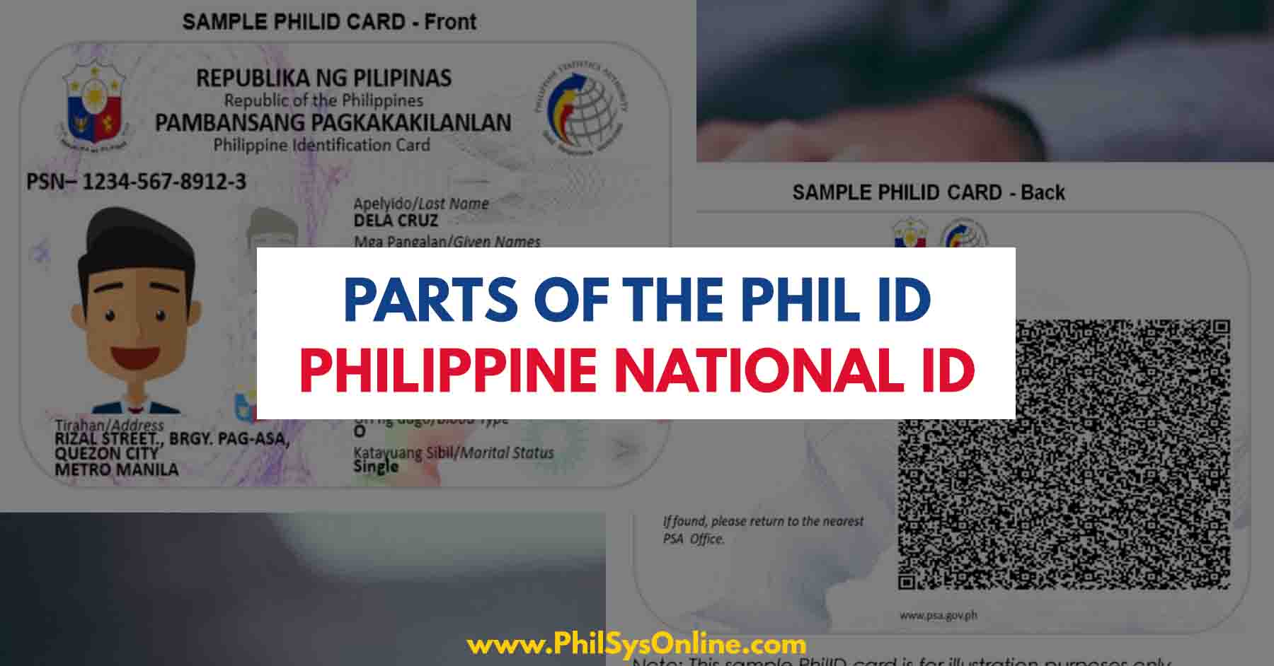 what are the parts of the phil id - philippine national id