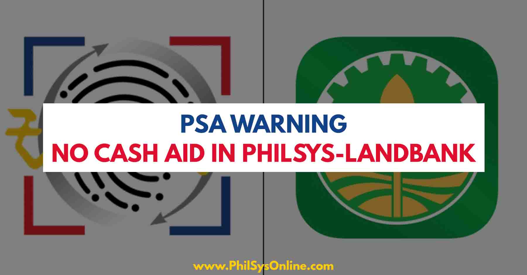 no cash aid philsys landbank application