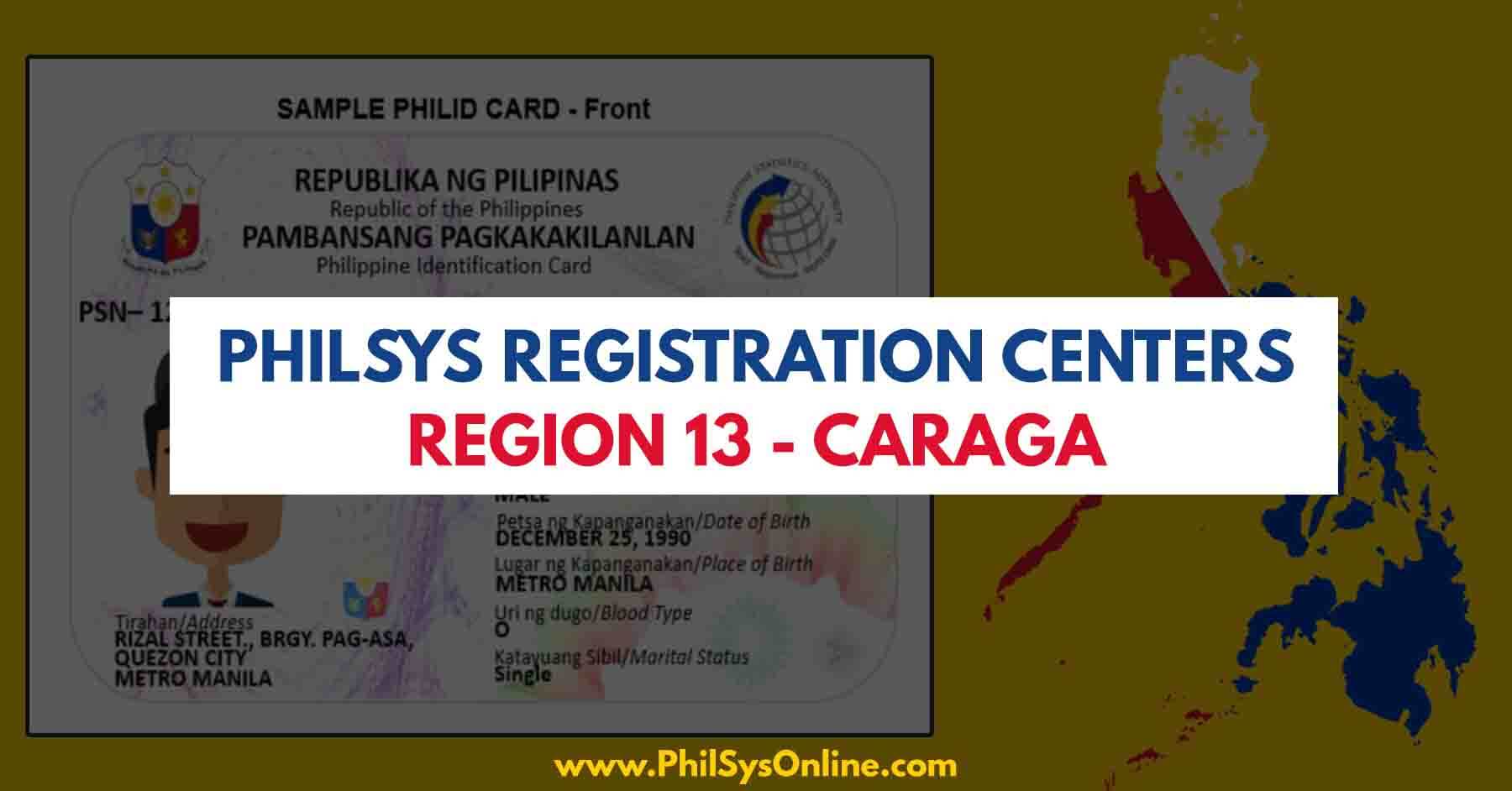 philsys registration center office in region 13 caraga philippines