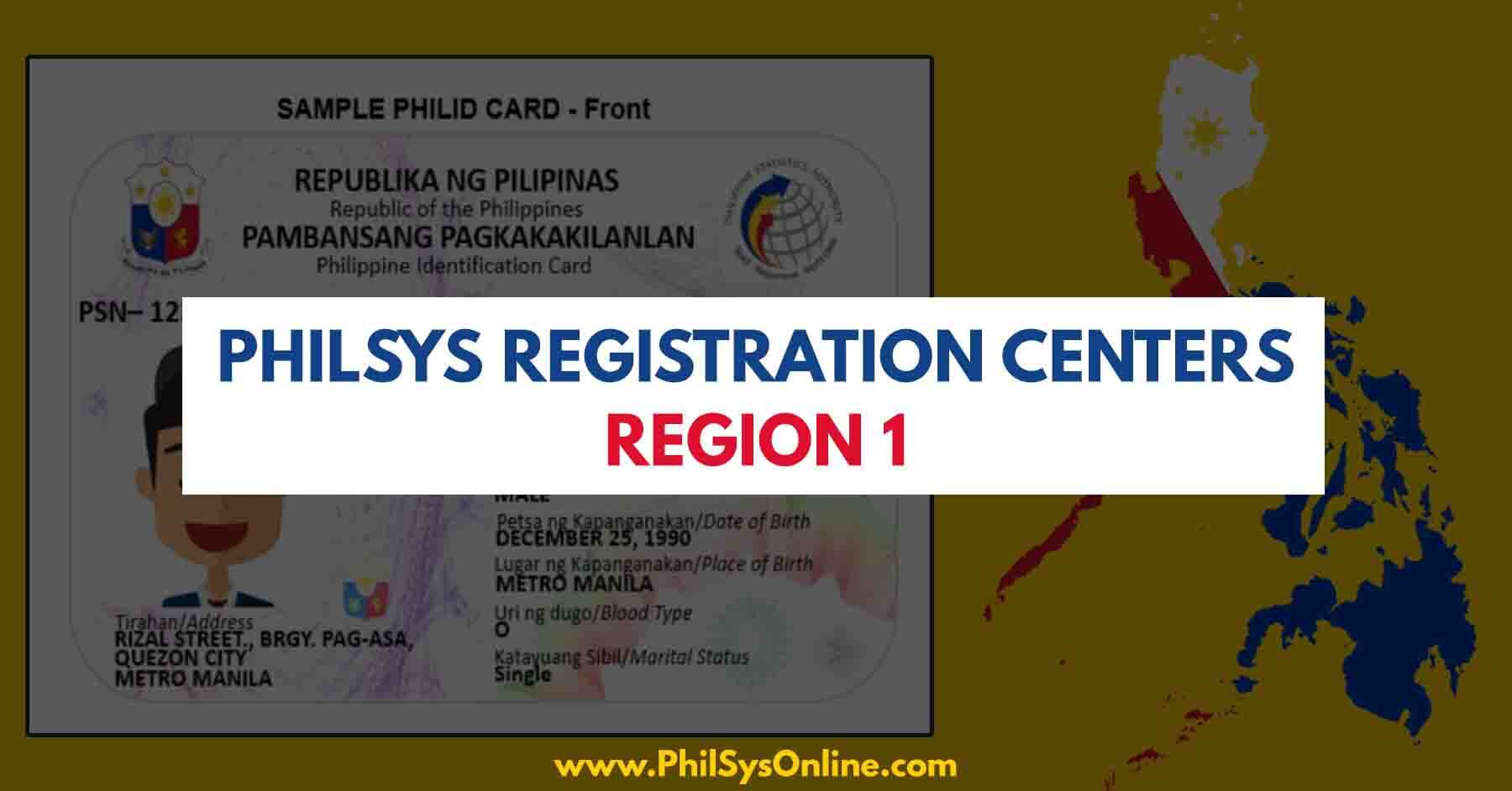 philsys registration centers region 1 philippines